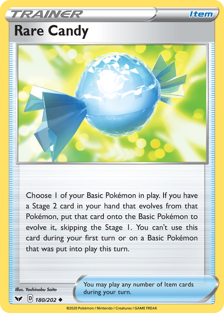 Rare Candy 180 Uncommon card from Sword & Shield