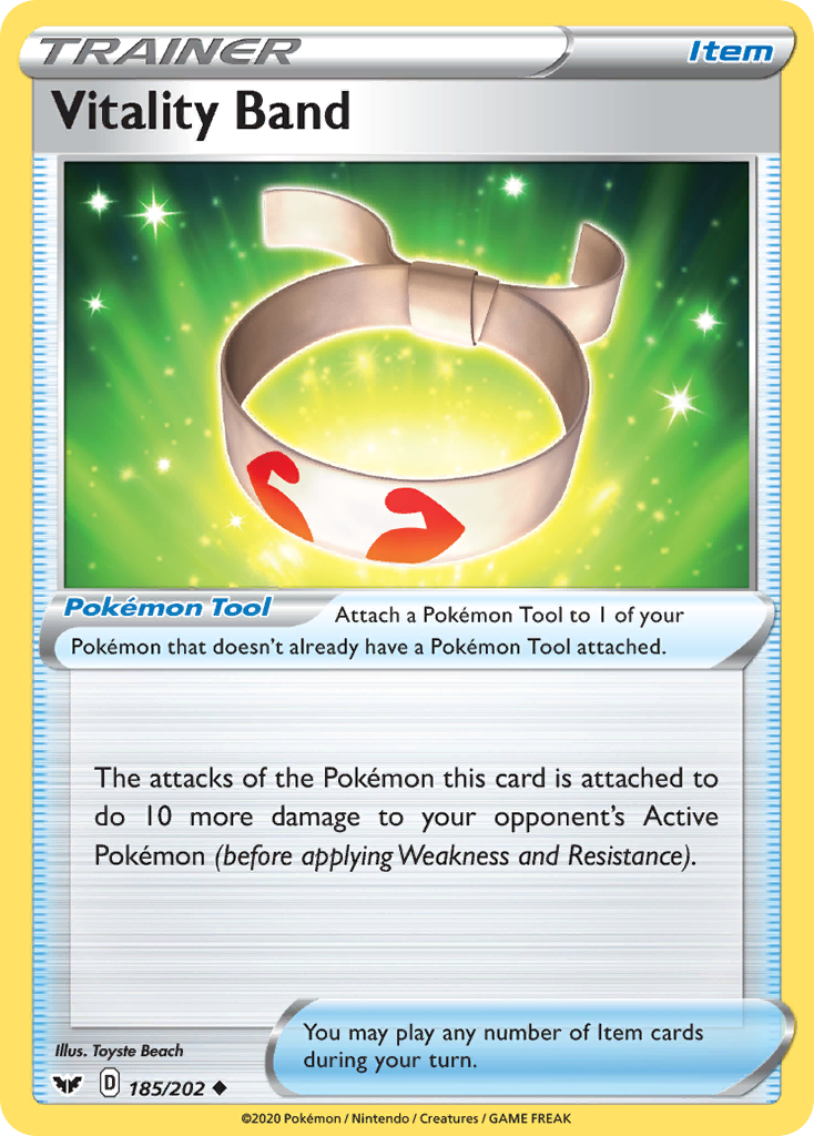 Vitality Band 185/202 Uncommon card from Sword & Shield
