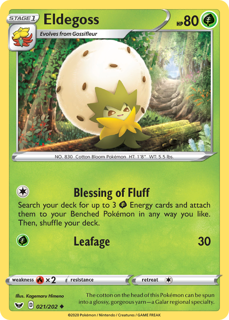 Eldegoss 21 Uncommon card from Sword & Shield