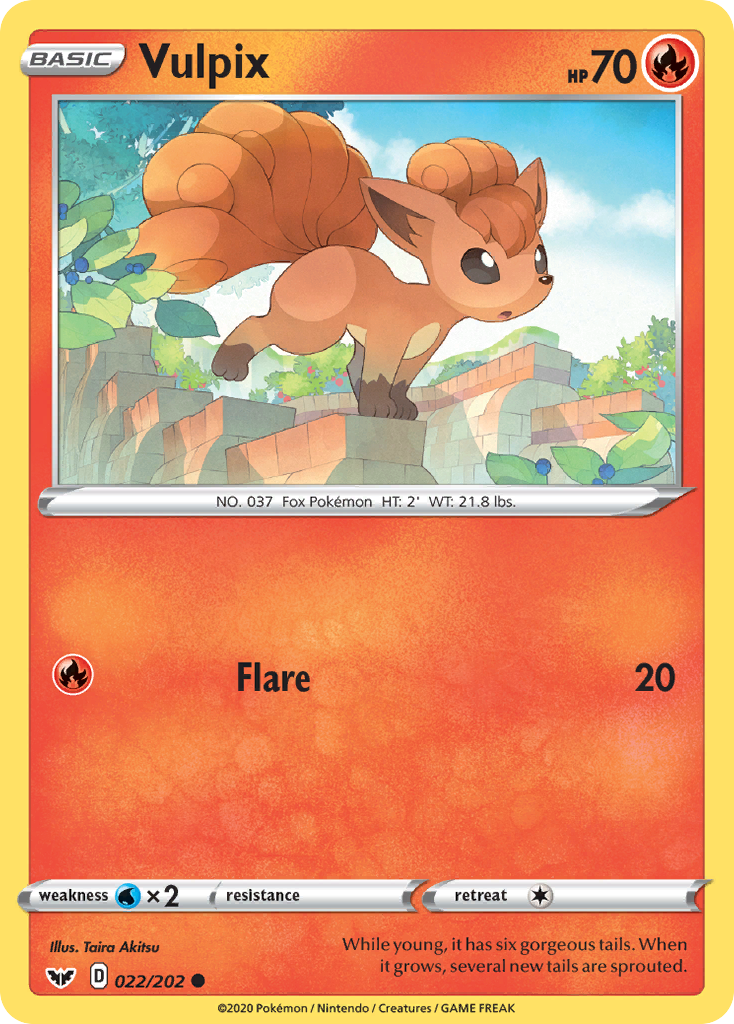 Vulpix 22 Common card from Sword & Shield