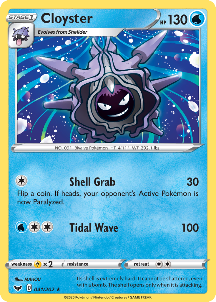 Cloyster 41 Rare card from Sword & Shield