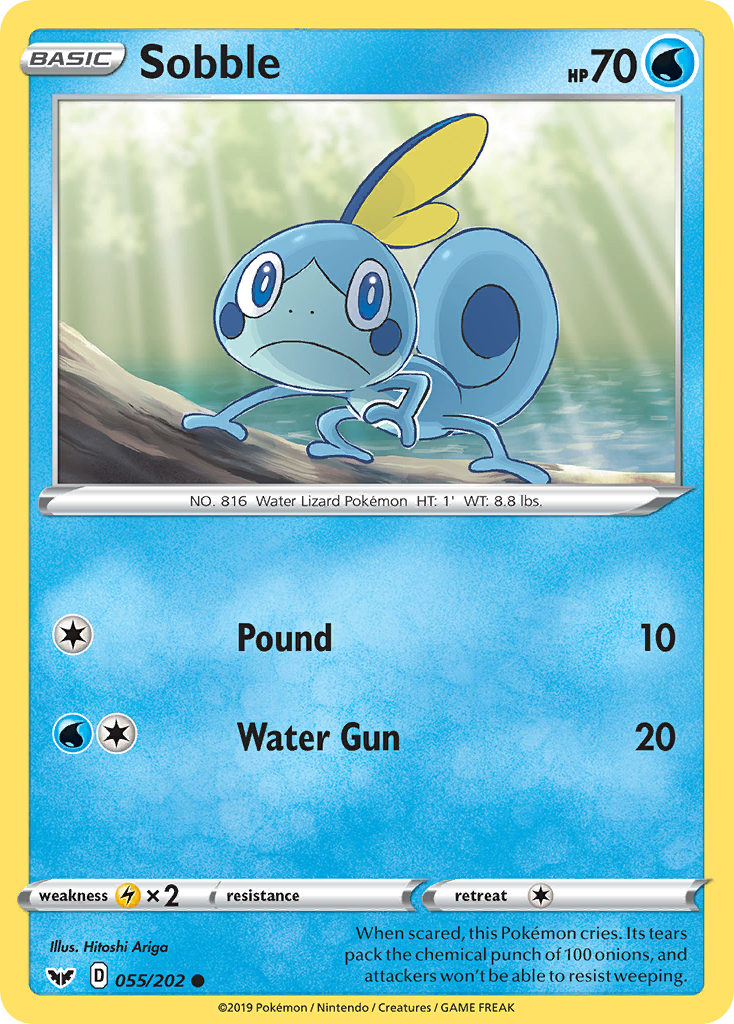 Sobble 55 Common card from Sword & Shield