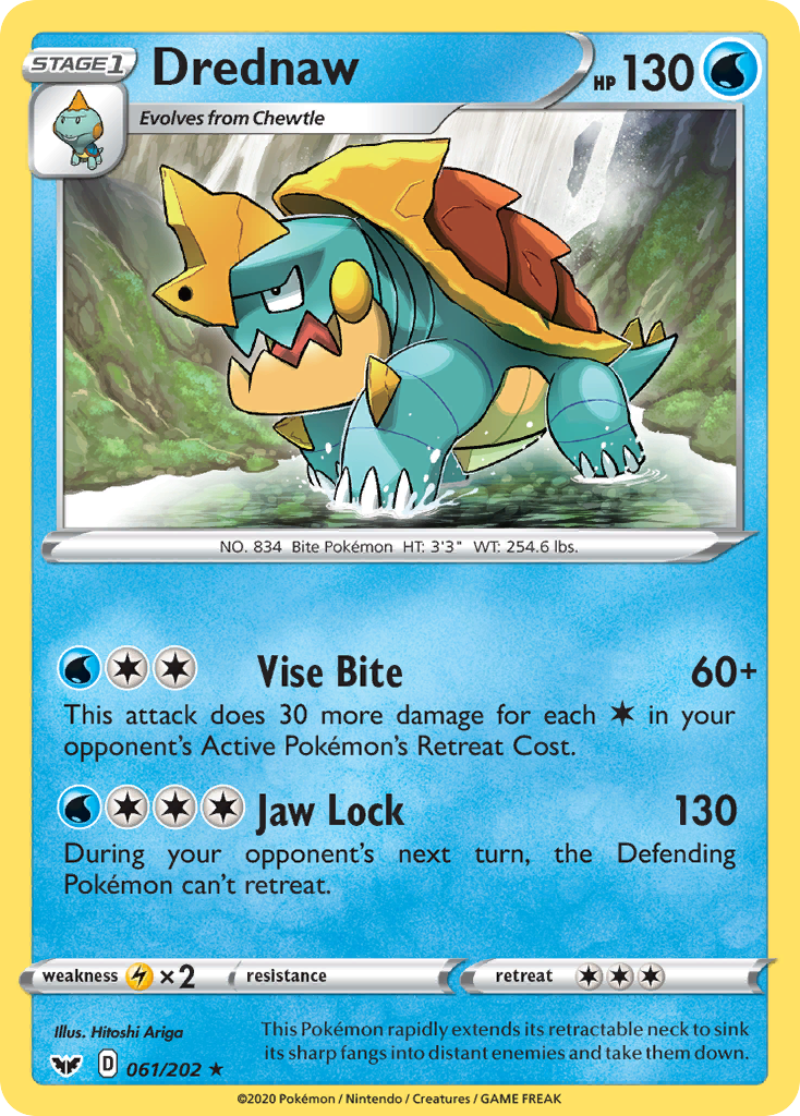 Drednaw 61 Rare card from Sword & Shield