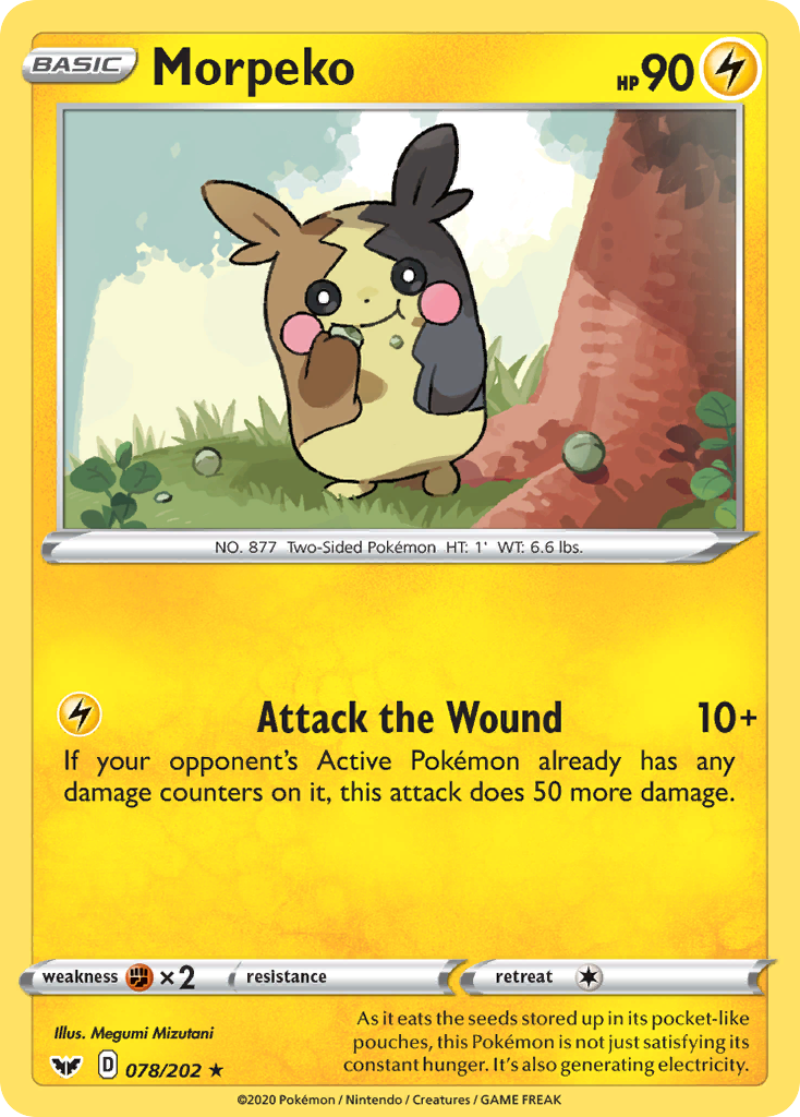 Morpeko 78 Rare card from Sword & Shield