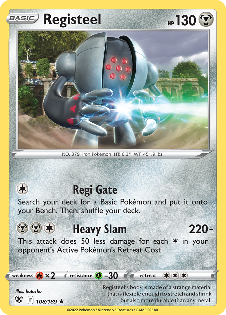 Registeel 108 Rare card from Astral Radiance