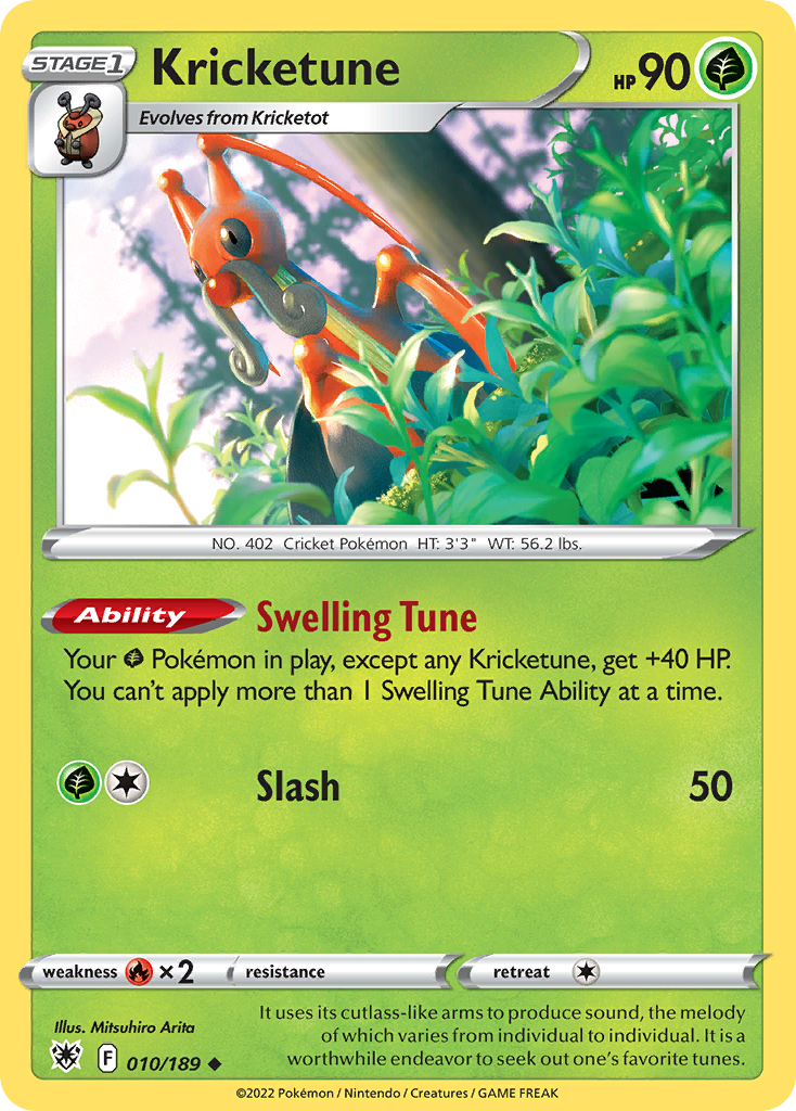 Kricketune 10/189 Uncommon card from Astral Radiance