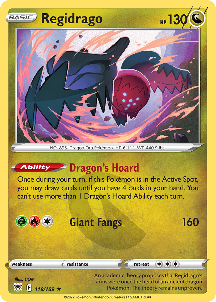 Regidrago 118 Rare card from Astral Radiance