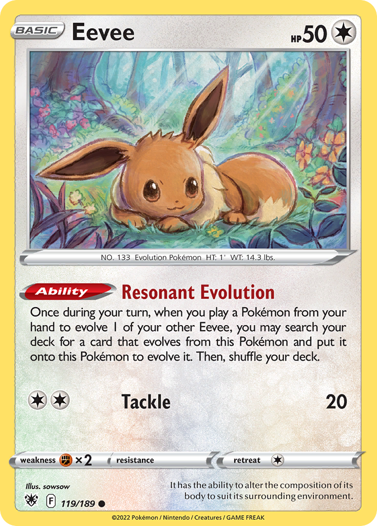 Eevee 119 Common card from Astral Radiance