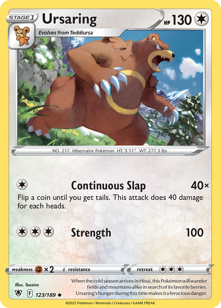 Ursaring 123 Uncommon card from Astral Radiance