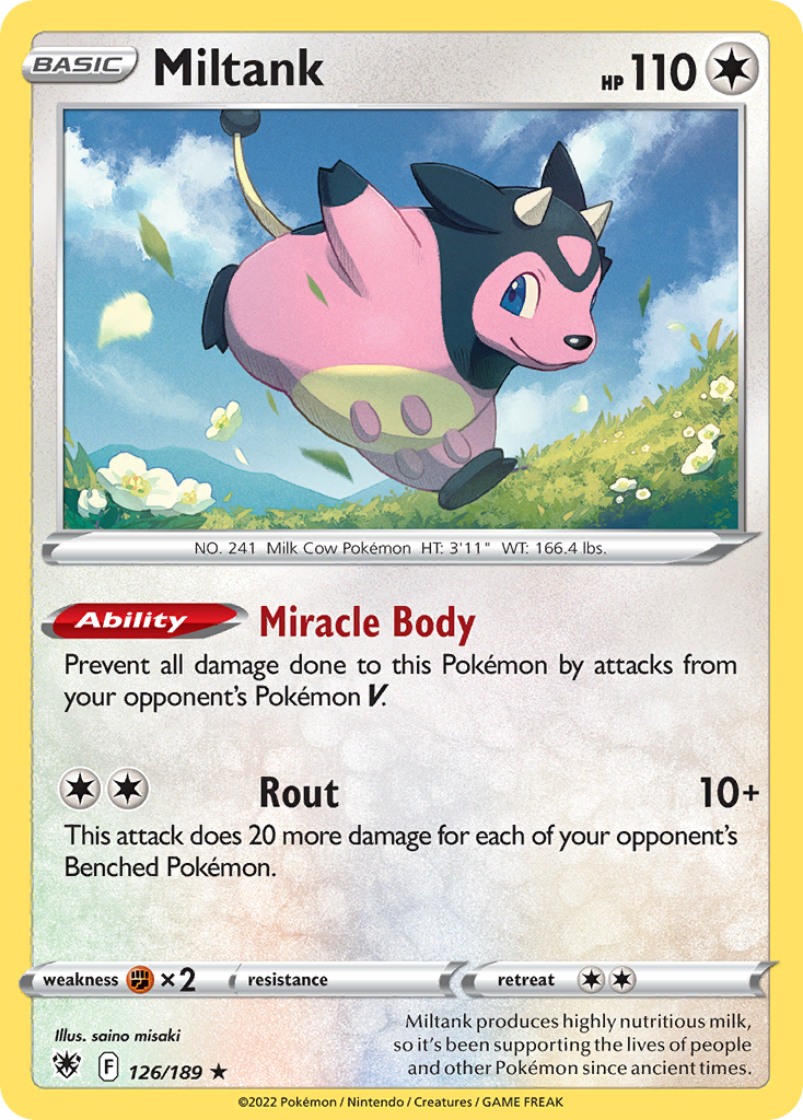 Miltank 126/189 Rare Holo card from Astral Radiance