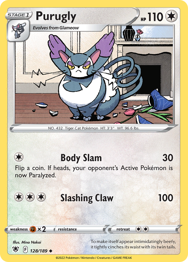 Purugly 128/189 Uncommon card from Astral Radiance