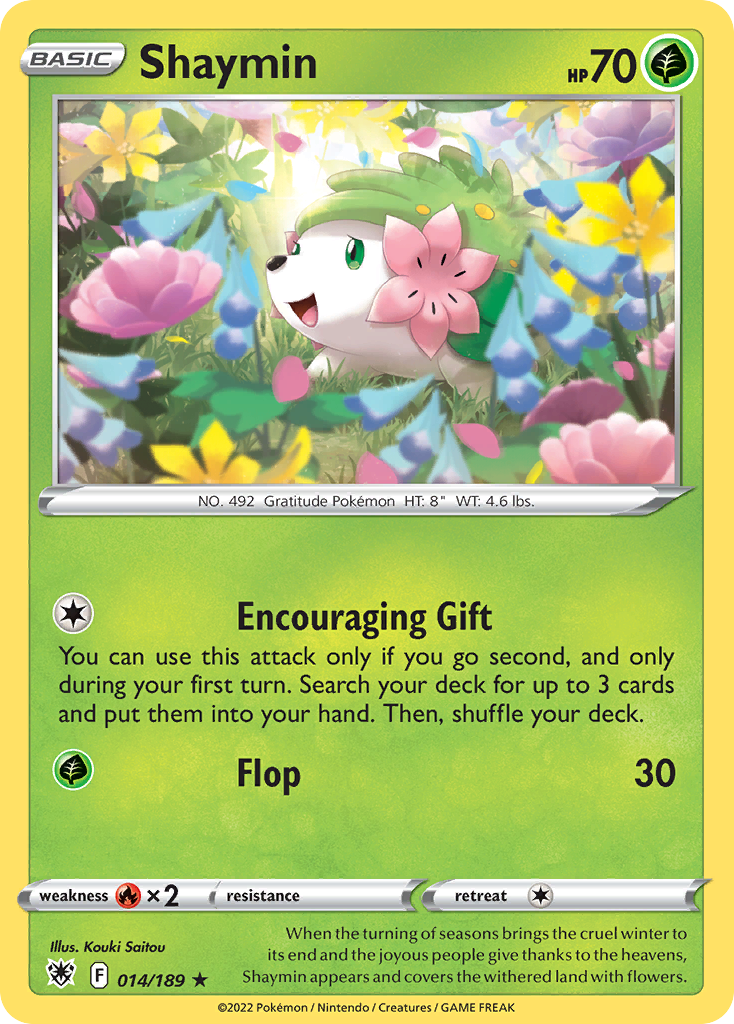 Shaymin 14 Rare card from Astral Radiance