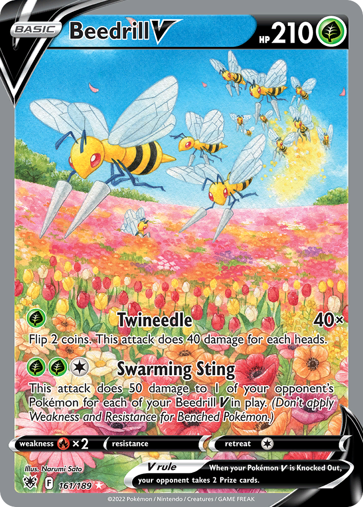 Beedrill V 161/189 Rare Ultra card from Astral Radiance