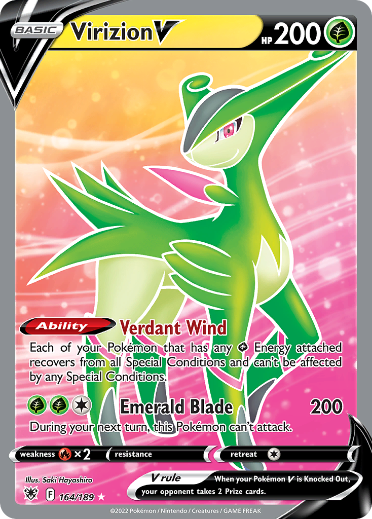 Virizion V 164 Rare Ultra card from Astral Radiance
