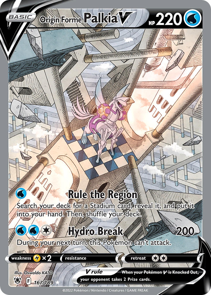 Origin Forme Palkia V 167 Rare Ultra card from Astral Radiance