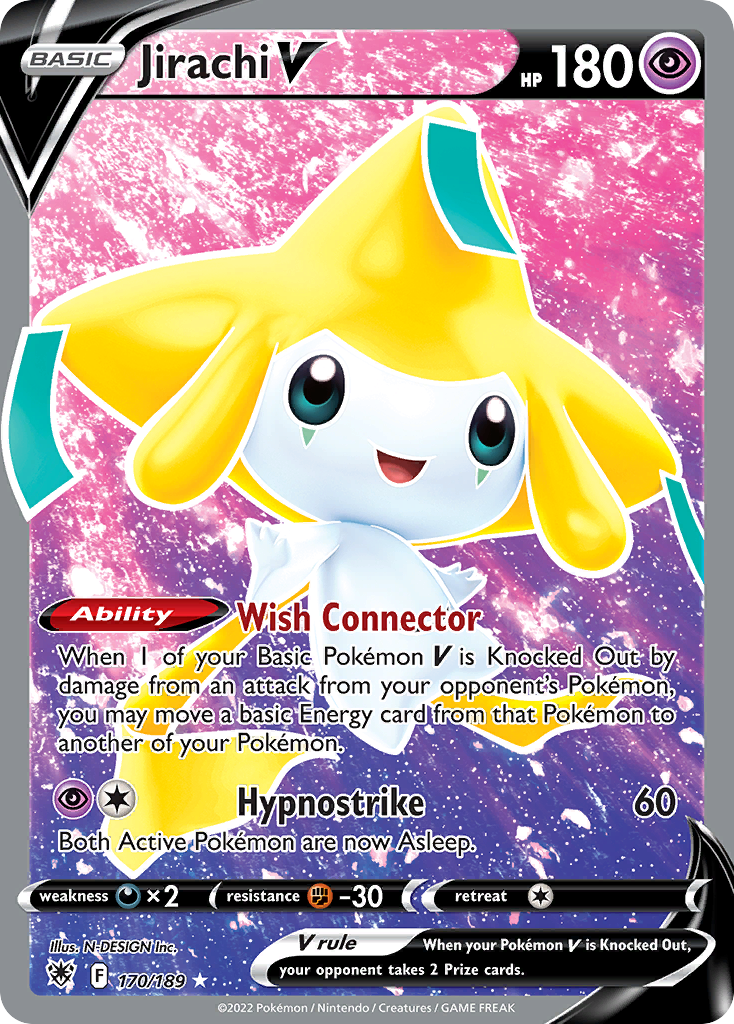 Jirachi V 170 Rare Ultra card from Astral Radiance