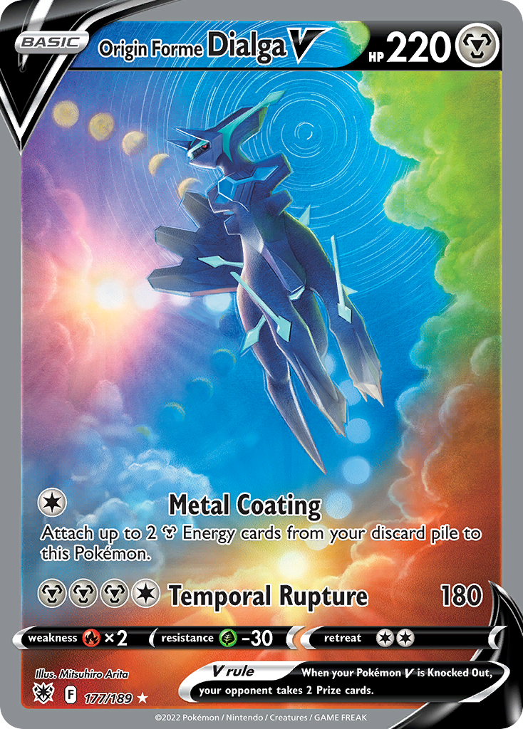 Origin Forme Dialga V 177/189 Rare Ultra card from Astral Radiance