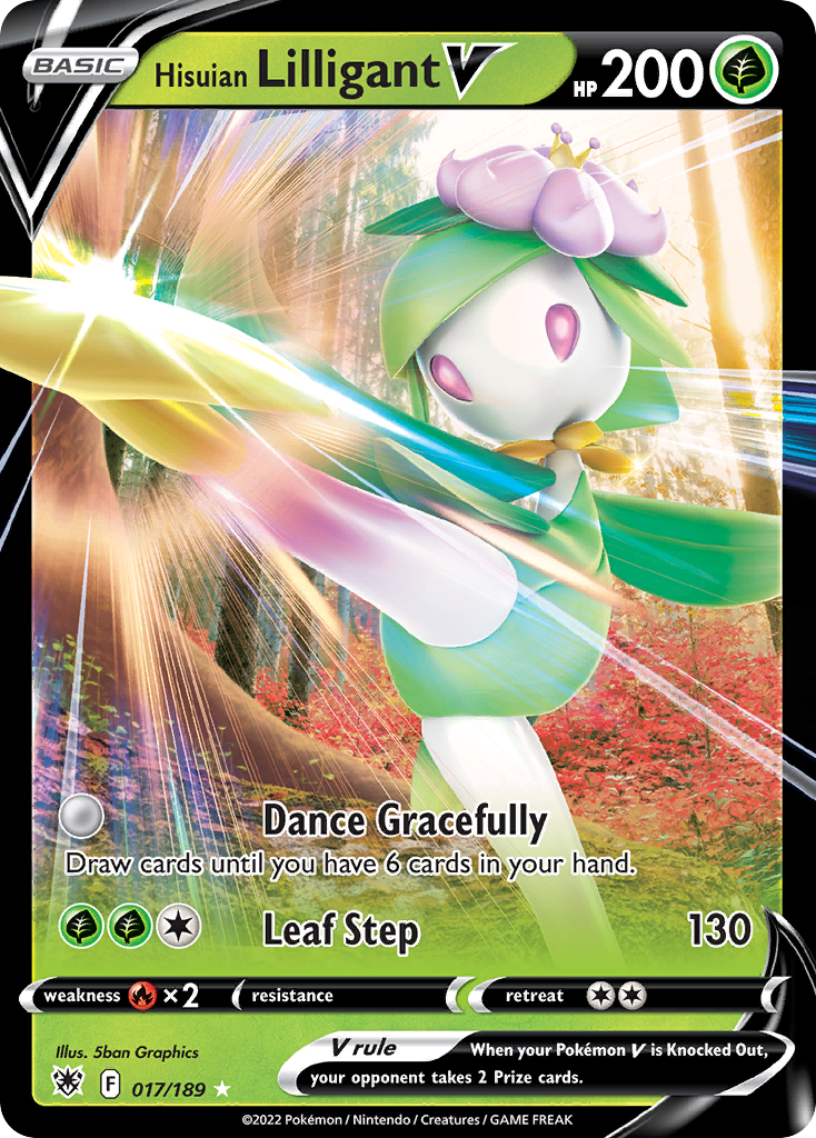 Hisuian Lilligant V 17 Rare Holo V card from Astral Radiance