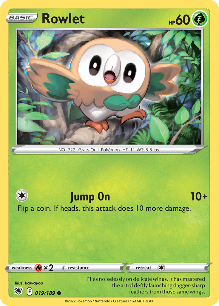 Rowlet 19 Common card from Astral Radiance