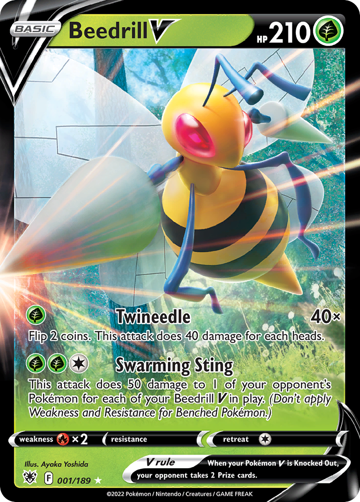 Beedrill V 1 Rare Holo V card from Astral Radiance