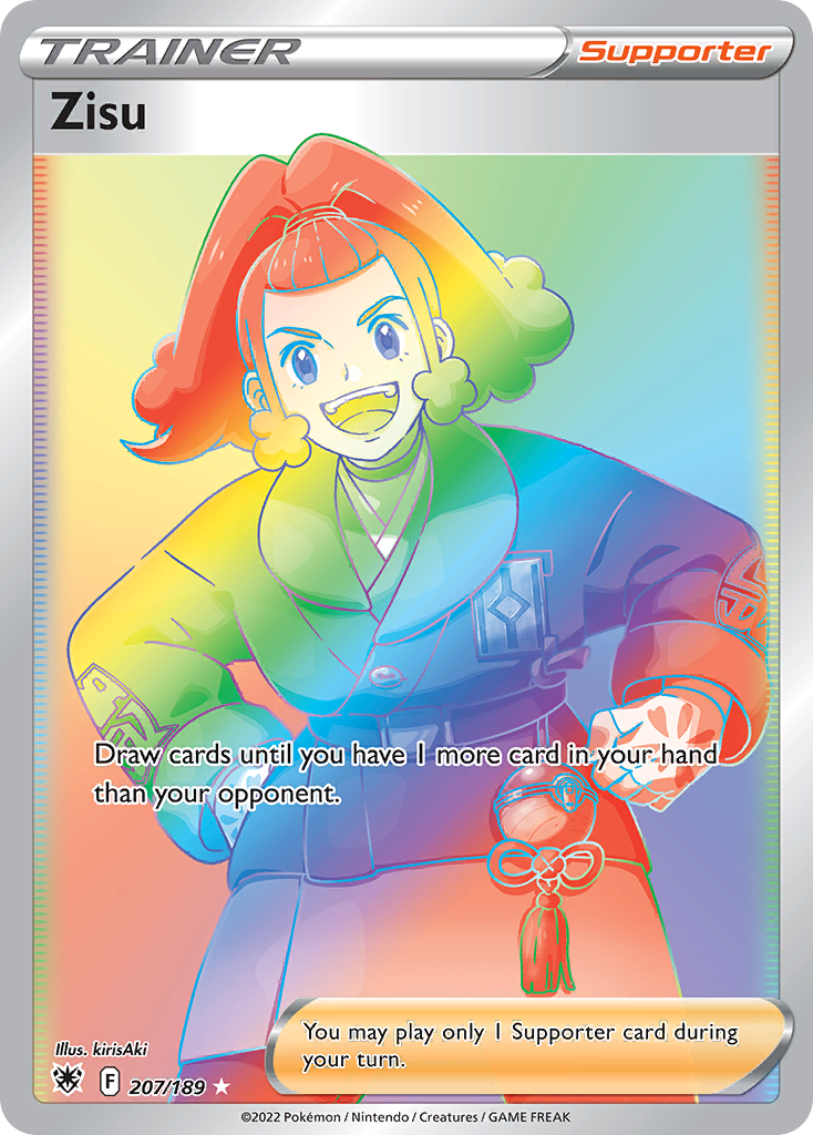 Zisu 207 Rare Rainbow card from Astral Radiance