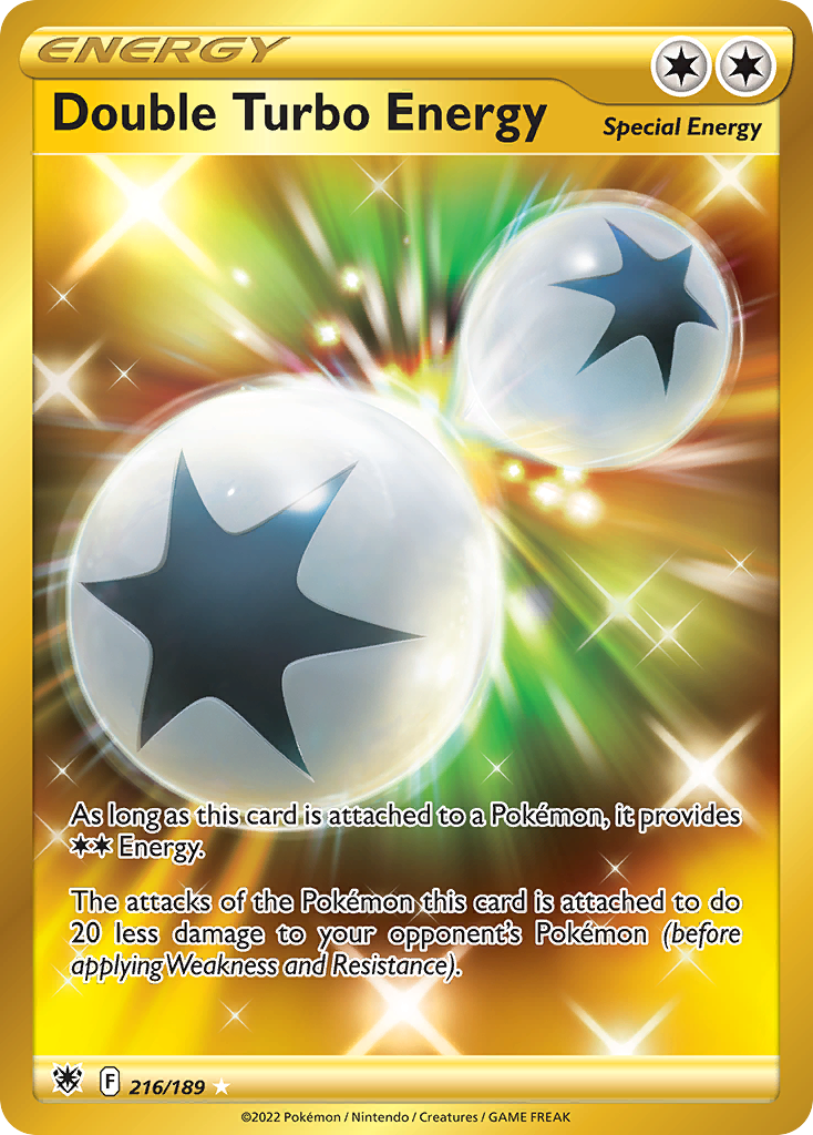 Double Turbo Energy 216 Rare Secret card from Astral Radiance