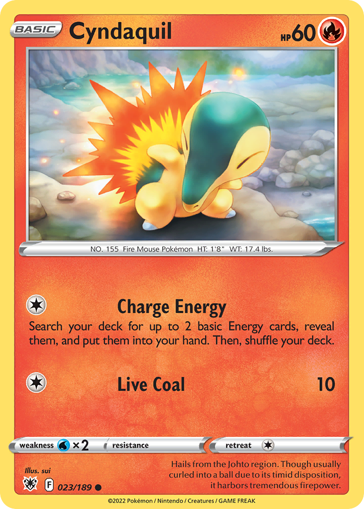 Cyndaquil 23 Common card from Astral Radiance