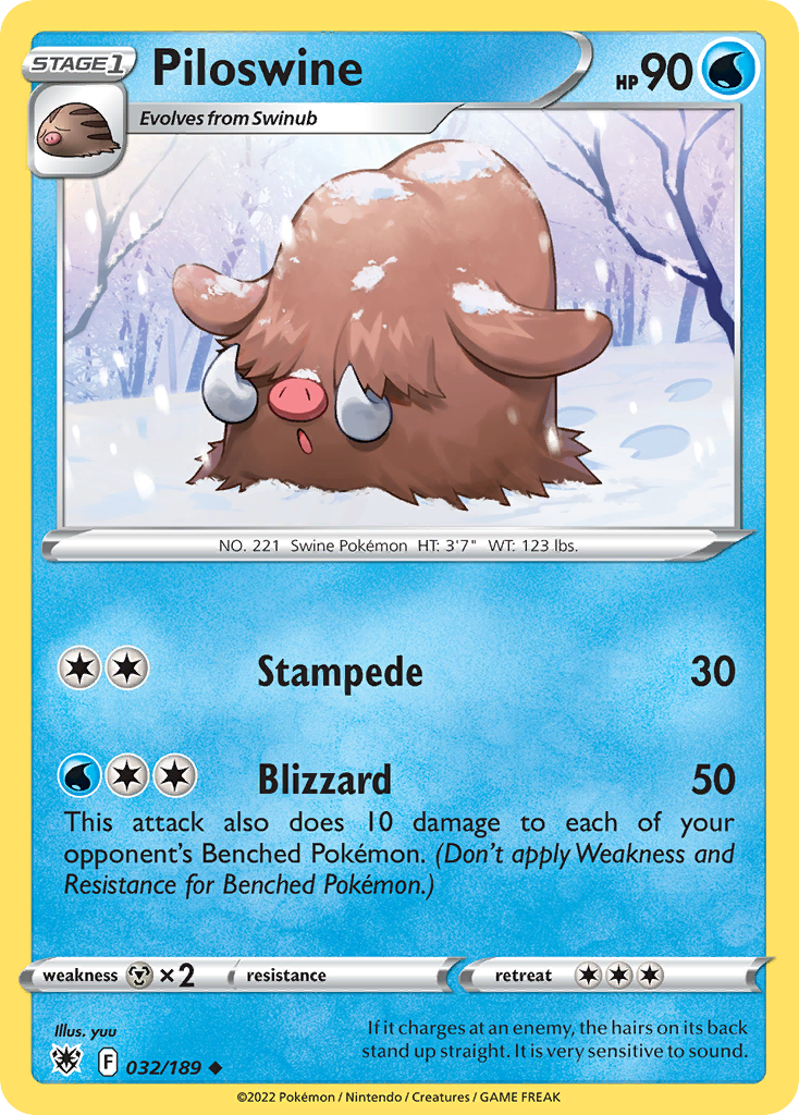 Piloswine 32 Uncommon card from Astral Radiance