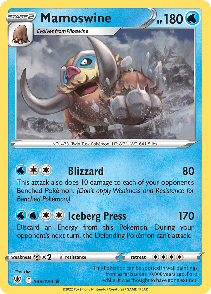 Mamoswine 33/189 Rare card from Astral Radiance