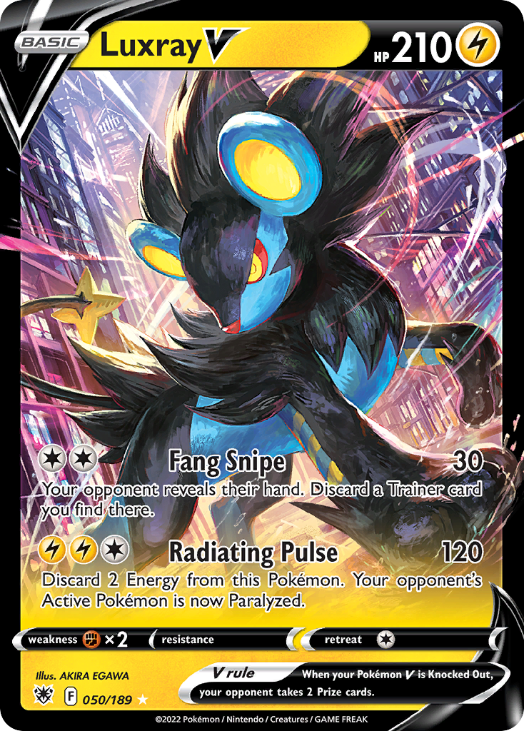 Luxray V 50/189 Rare Holo V card from Astral Radiance