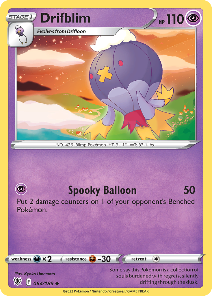Drifblim 64/189 Uncommon card from Astral Radiance