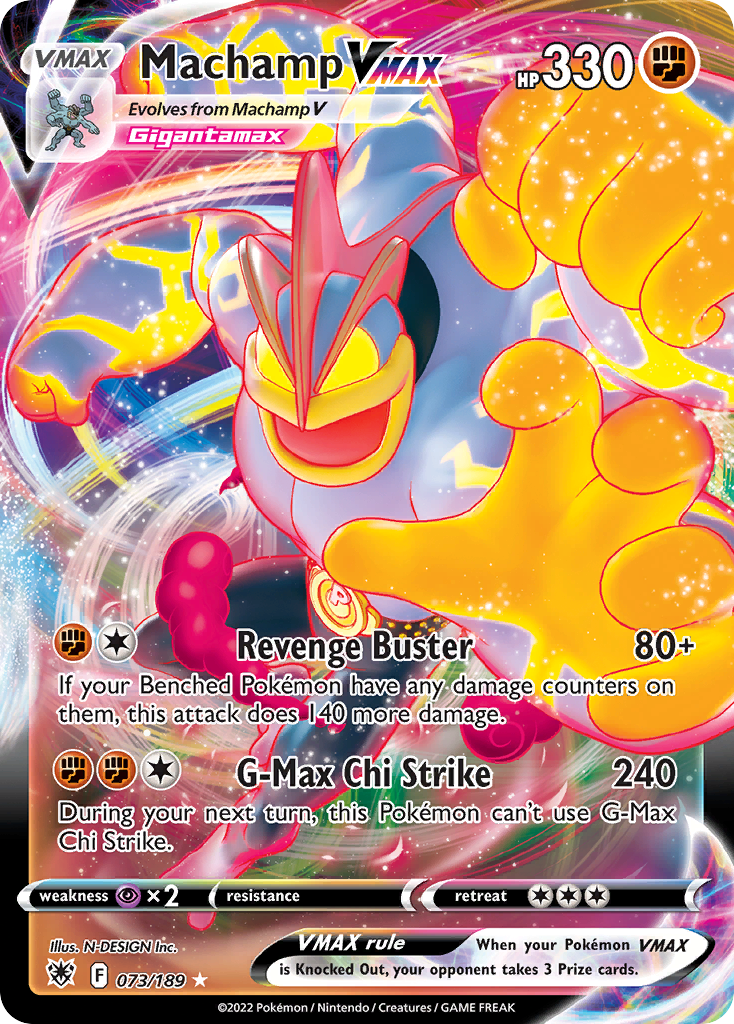Machamp VMAX 73 Rare Holo VMAX card from Astral Radiance