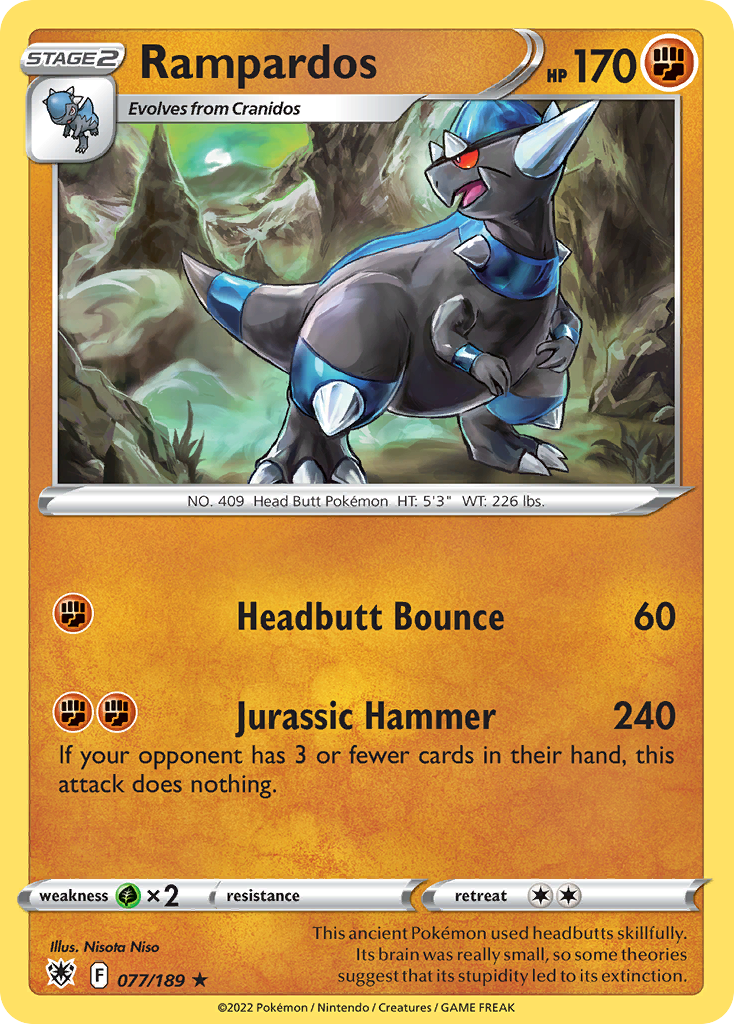 Rampardos 77 Rare Holo card from Astral Radiance