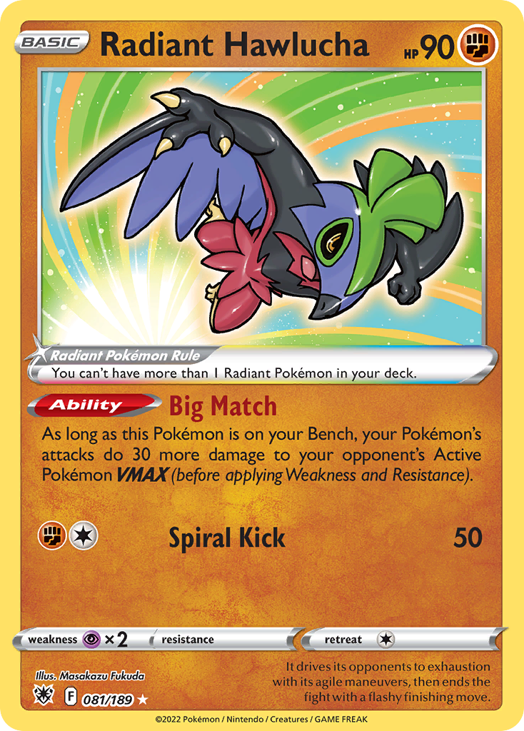 Radiant Hawlucha card