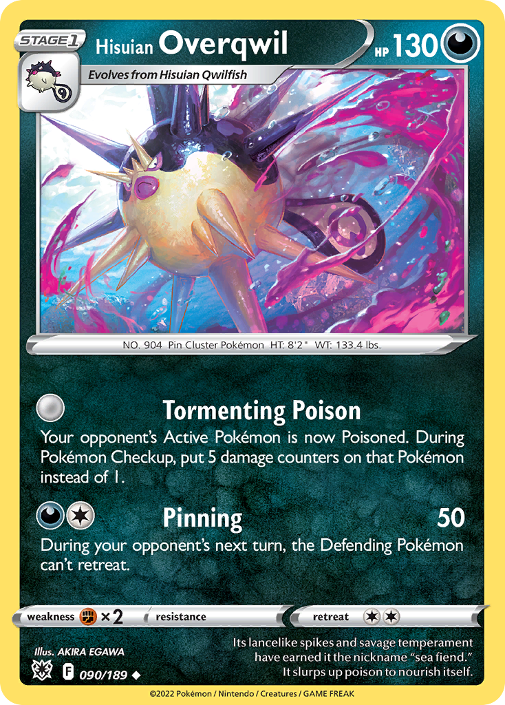 Hisuian Overqwil 90 Uncommon card from Astral Radiance