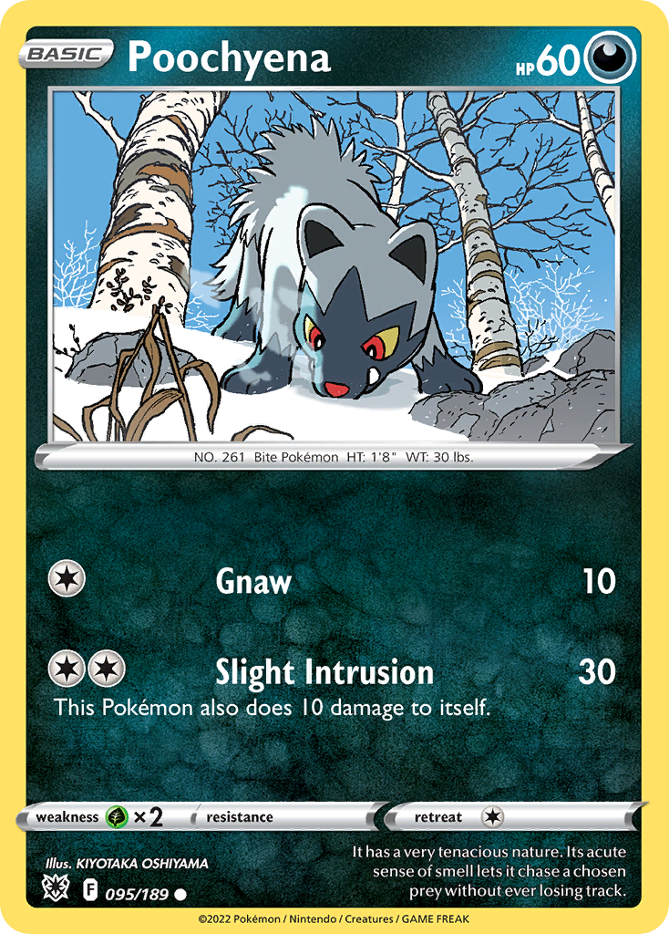 Poochyena 95 Common card from Astral Radiance