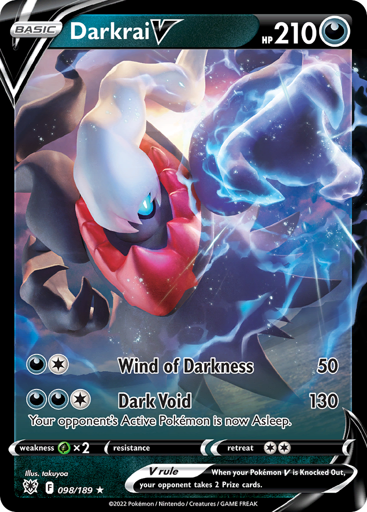 Darkrai V 98 Rare Holo V card from Astral Radiance