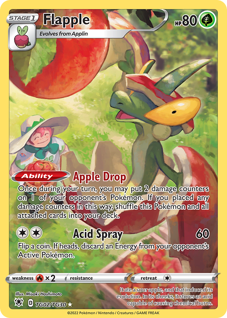 Flapple TG02 Trainer Gallery Rare Holo card from Astral Radiance Trainer Gallery