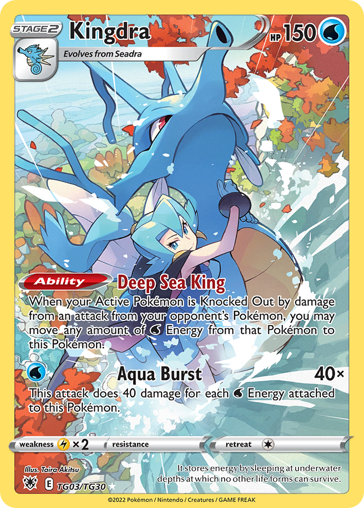 Kingdra TG03 Trainer Gallery Rare Holo card from Astral Radiance Trainer Gallery