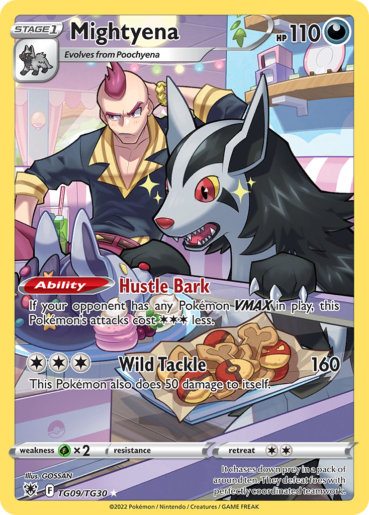 Mightyena TG09 Trainer Gallery Rare Holo card from Astral Radiance Trainer Gallery