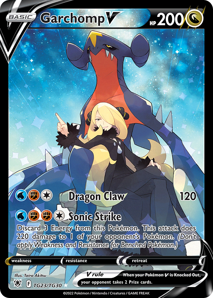 Garchomp V TG23/30 Rare Holo V card from Astral Radiance Trainer Gallery