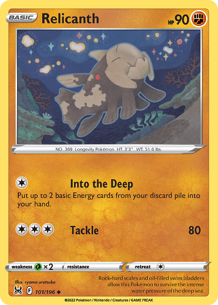 Relicanth 101/196 Uncommon card from Lost Origin