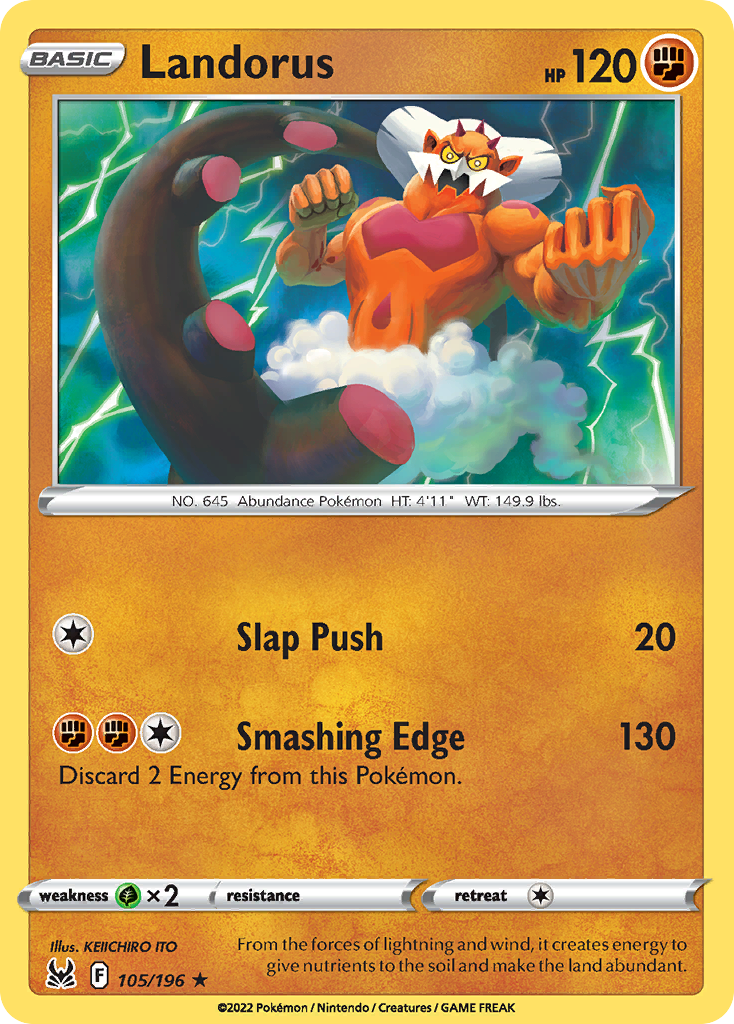 Landorus 105 Rare card from Lost Origin