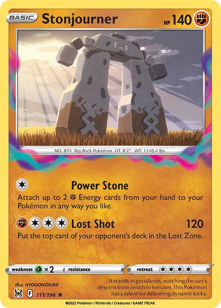Stonjourner 111 Rare card from Lost Origin