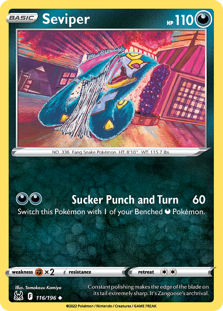 Seviper 116 Uncommon card from Lost Origin