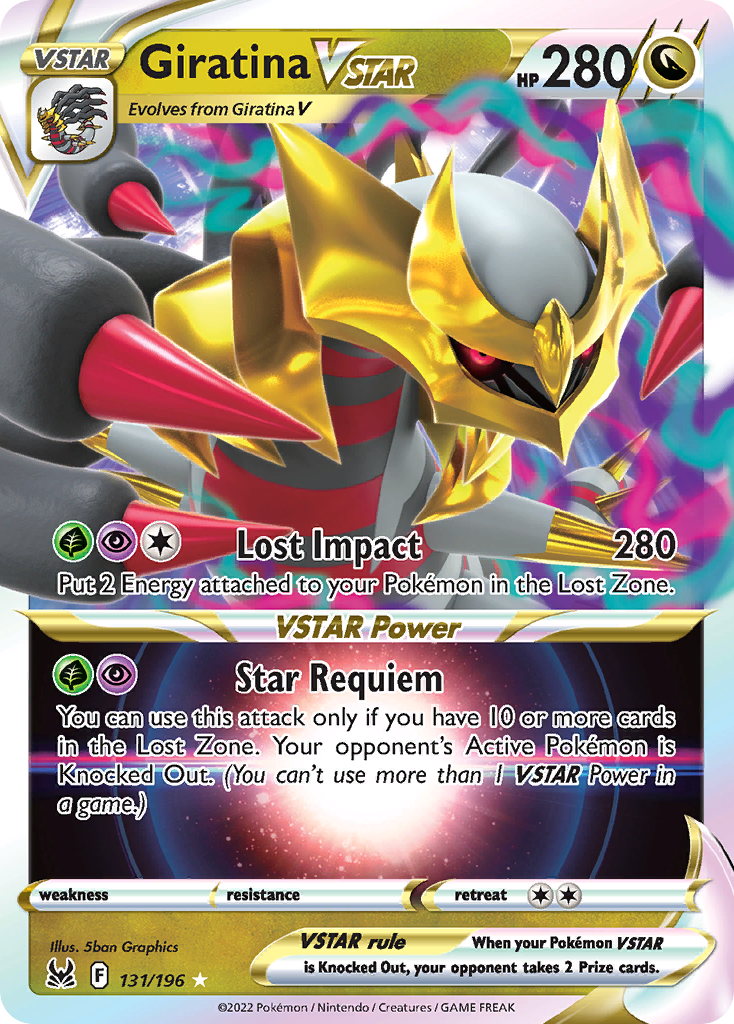 Giratina VSTAR 131 Rare Holo VSTAR card from Lost Origin