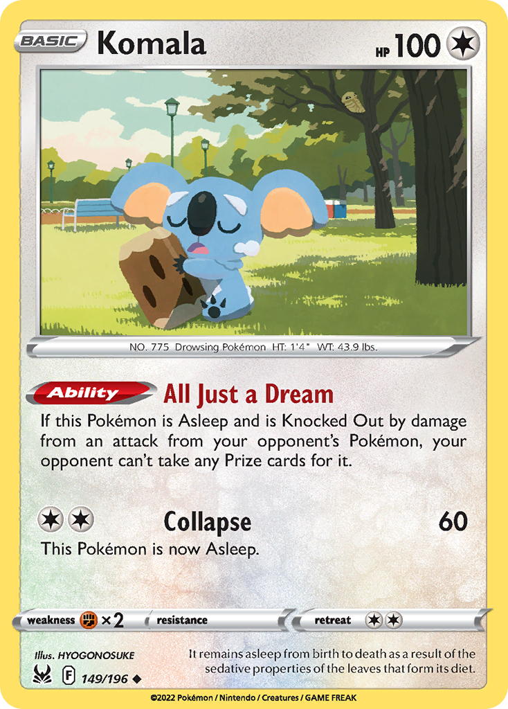 Komala 149/196 Uncommon card from Lost Origin