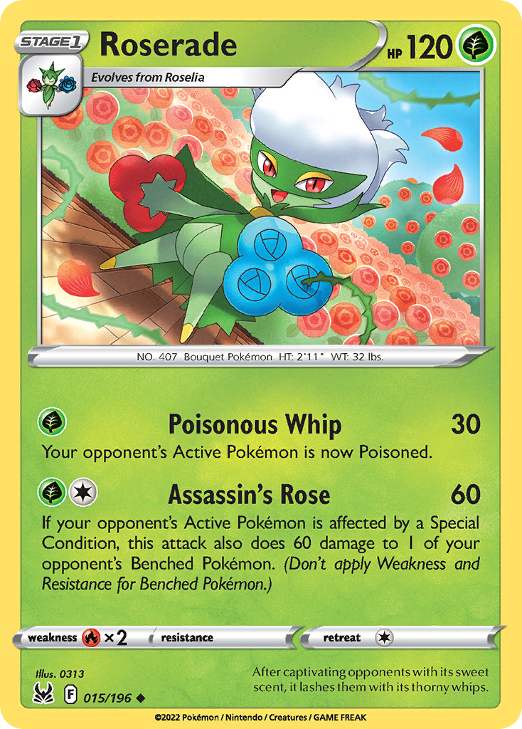 Roserade 15 Uncommon card from Lost Origin