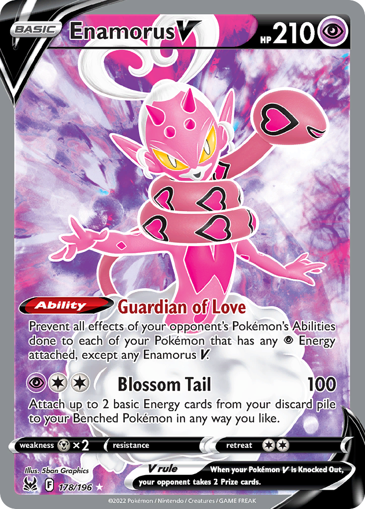 Enamorus V 178 Rare Ultra card from Lost Origin