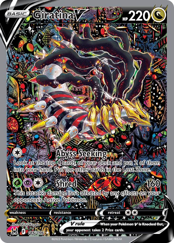 Giratina V 186 Rare Ultra card from Lost Origin